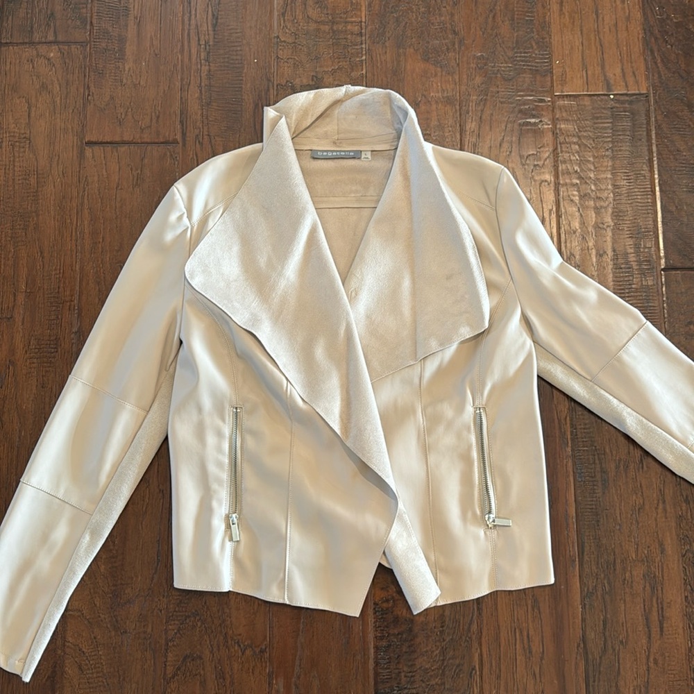 Nude Faux Leather Jacket